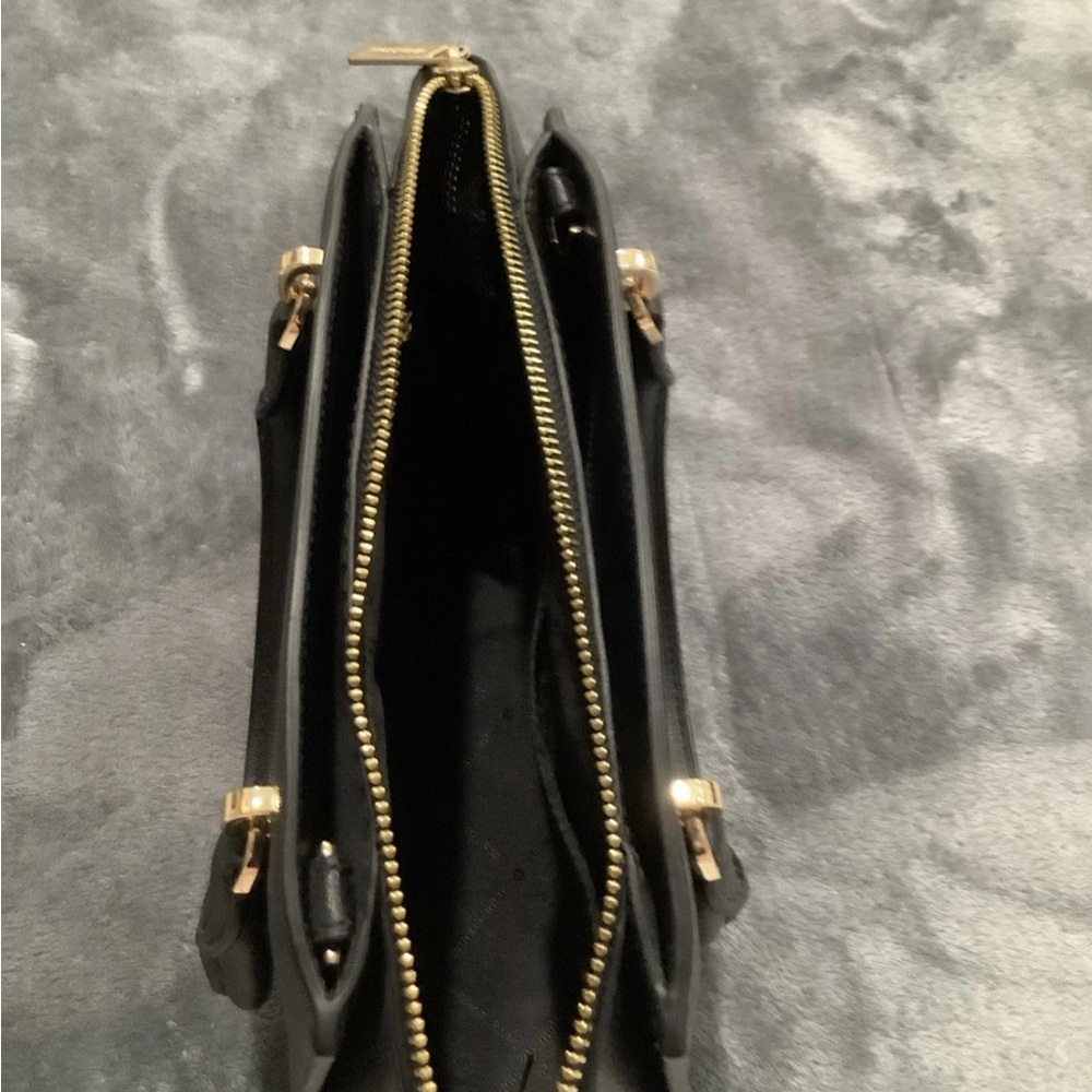 Michael Kors Ellis Small  Satchel Black Leather Handbag NWOT - Picture 9 of 11